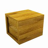 isolated wooden crate