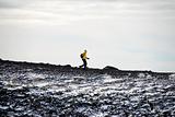 Jogger on mountain
