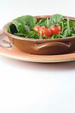 Green salad and Ceramic bowls