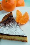Chocolate mocha and orange cheesecake dessert
