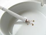 cigarette and ashtray