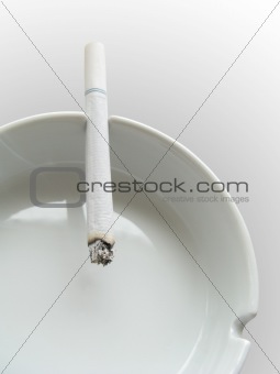 cigarette and ashtray