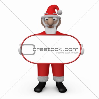 Santa with Empty Sign