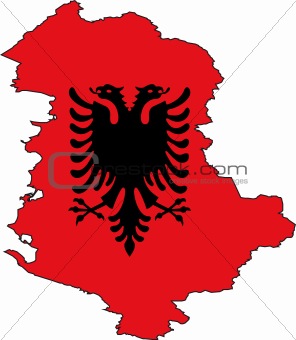 Map Albania- Vector