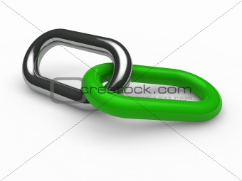 3d green chrome chain 