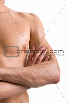 shoulder and arm naked male body