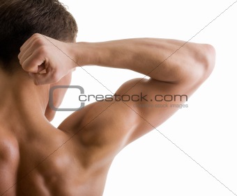 shoulder and arm naked male body
