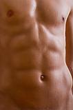 belly naked male body