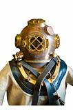 Diving suit and helmet, isolated