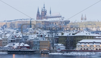 Hradcany in winter, Prague, Czech Republic
