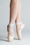 detail of ballet dancer''s feet