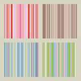 Four seamless patterns with retro stripes
