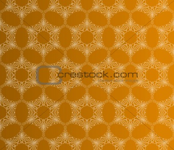 Seamless white lace on a bronze background