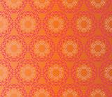 Seamless lace flowers on an orange background
