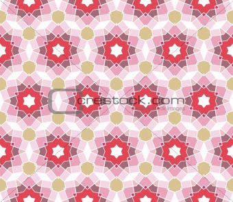 Seamless pattern with squares, lines and stars 