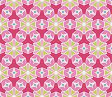 Seamless pattern with diamonds, lines and stars