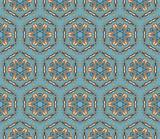 Baroque pattern with swirls on a blue grey background