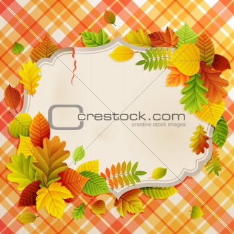 Autumn vintage greeting card 