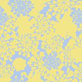 SEAMLESS FLOWER YELLOW AND BLUE BACKGROUND