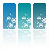 winter banners with snowflakes