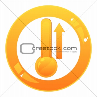 glossy thermometer sign