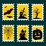 Halloween postal stamps