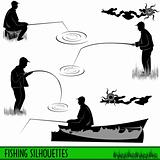 Fishing silhouettes