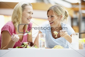 Female Friends Having Lunch Together At The Mall