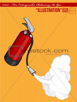 Illustration #0015 - Fire Extinguisher Releasing Its Gas