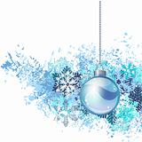 Modern Christmas ball with snowflakes