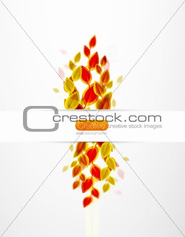 Orange leaf design