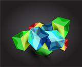 Abstract cube design