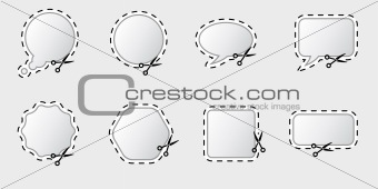 Set of monochrome stickers