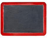 slate blackboard in red wood