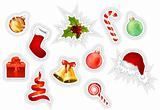 Collection of different Christmas stickers