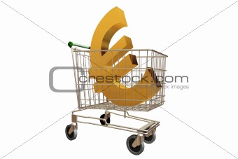 Shopping Trolley Euro Illustration