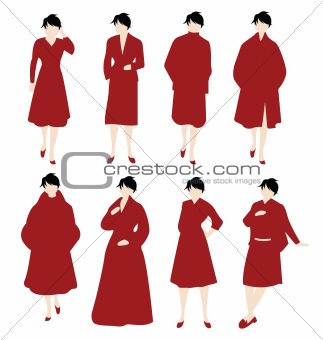 women in red