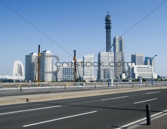 Yokohama skyline by day in japan