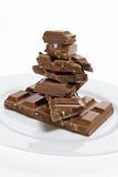 Stack of Chocolate Pieces