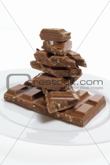 Stack of Chocolate Pieces