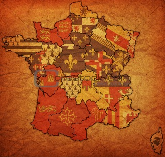 administrative map of france