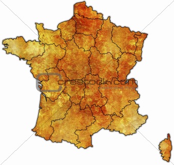 administrative map of france