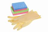 Rubber Gloves and Sponges