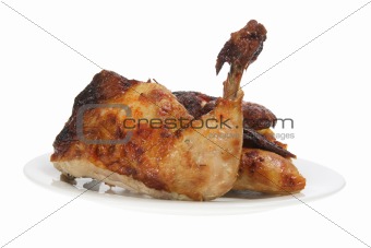Roast Chicken on Dish 