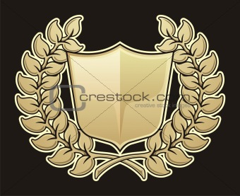 Wreath with shield