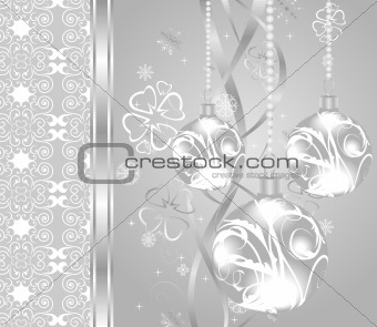 elegant christmas background with baubles