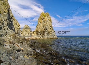 Rocks on sea coast