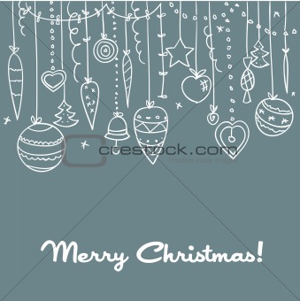 Hand drawn Christmas background