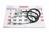 Calendar and Stethoscope 