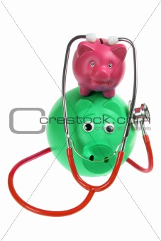 Piggy Bank and Stethoscope